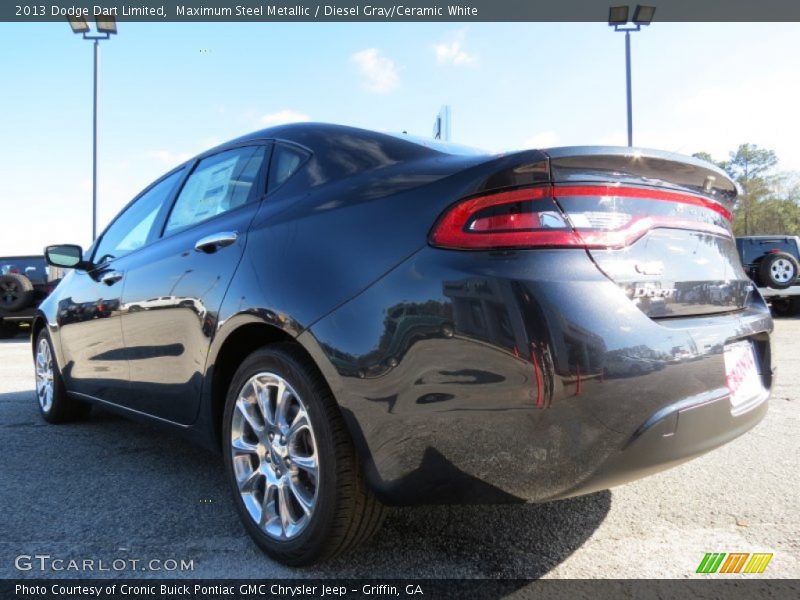 Maximum Steel Metallic / Diesel Gray/Ceramic White 2013 Dodge Dart Limited