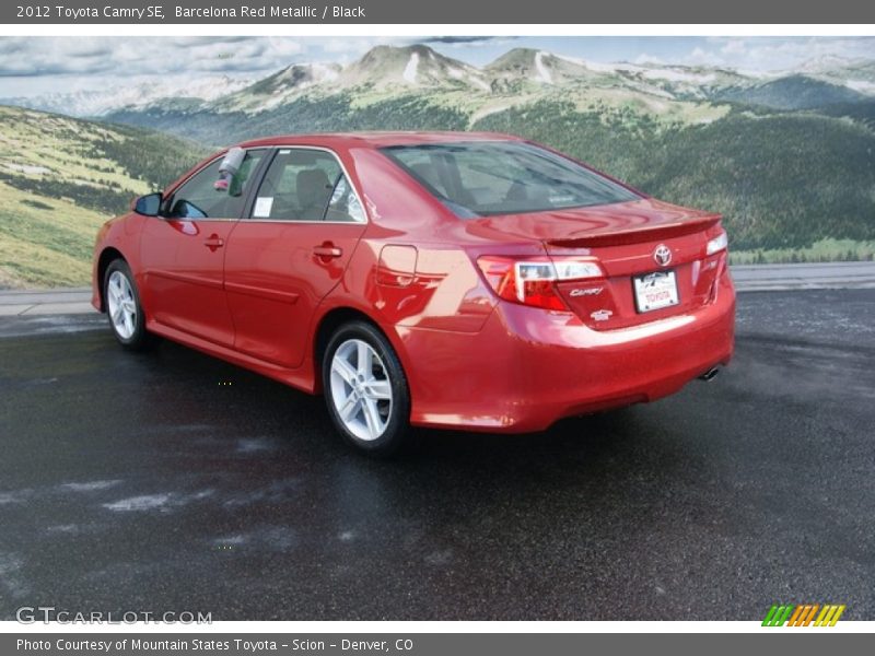 Barcelona Red Metallic / Black 2012 Toyota Camry SE