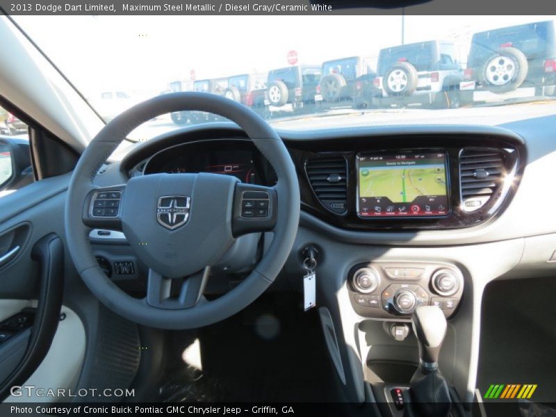 Maximum Steel Metallic / Diesel Gray/Ceramic White 2013 Dodge Dart Limited