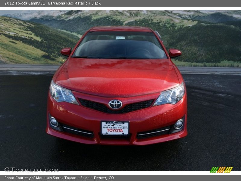 Barcelona Red Metallic / Black 2012 Toyota Camry SE