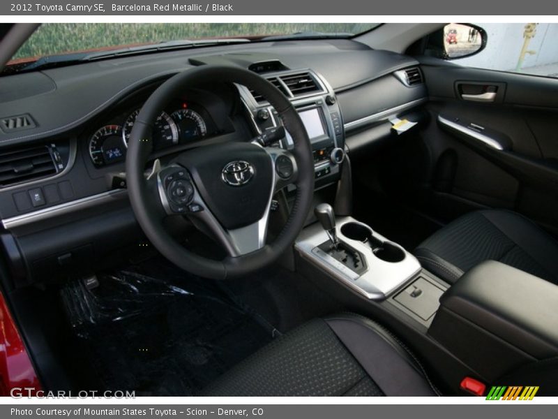 Barcelona Red Metallic / Black 2012 Toyota Camry SE
