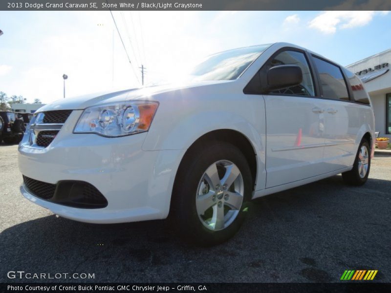 Stone White / Black/Light Graystone 2013 Dodge Grand Caravan SE