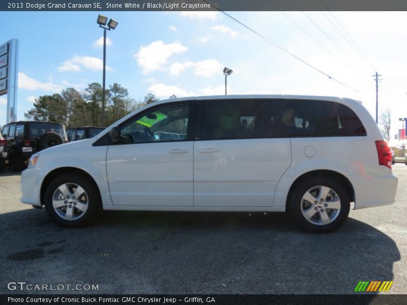 Stone White / Black/Light Graystone 2013 Dodge Grand Caravan SE