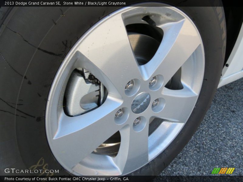 Stone White / Black/Light Graystone 2013 Dodge Grand Caravan SE