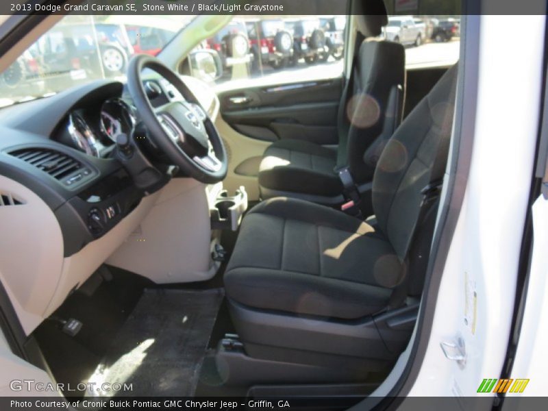 Stone White / Black/Light Graystone 2013 Dodge Grand Caravan SE
