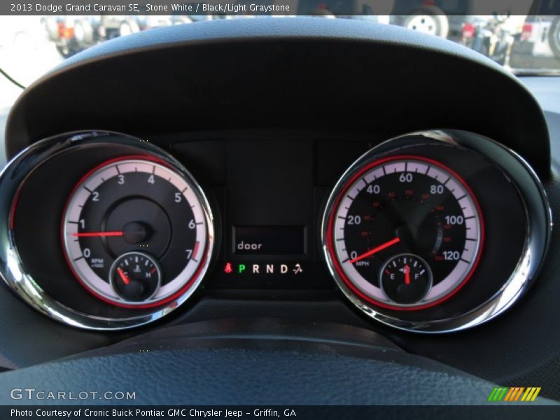 Stone White / Black/Light Graystone 2013 Dodge Grand Caravan SE