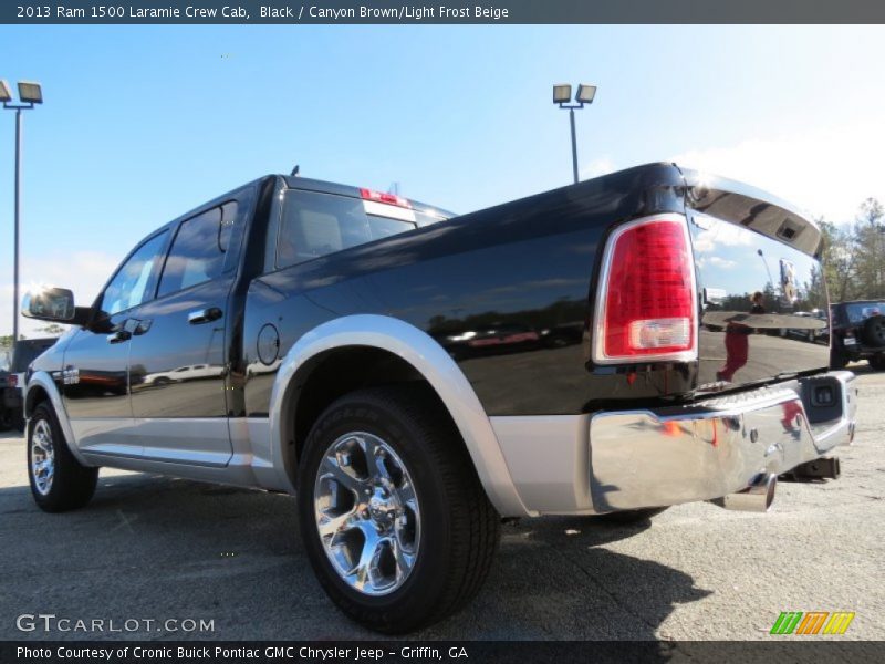 Black / Canyon Brown/Light Frost Beige 2013 Ram 1500 Laramie Crew Cab