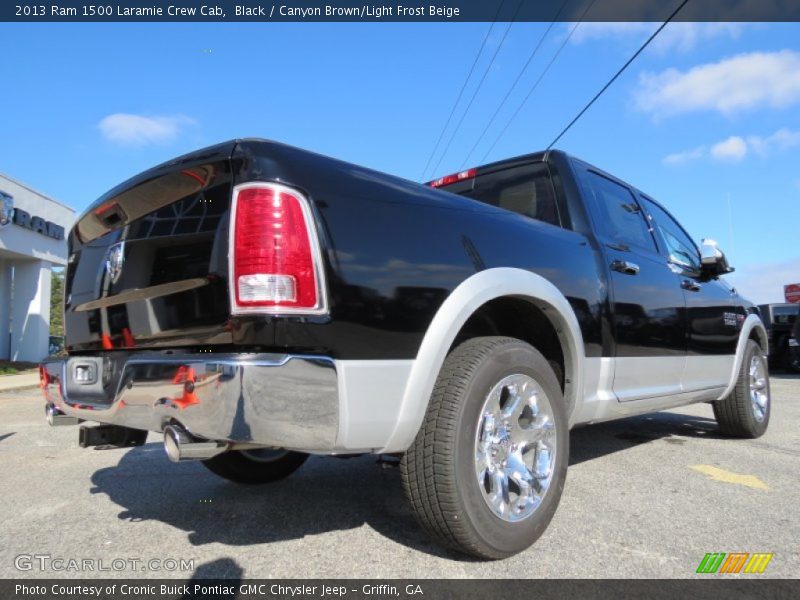 Black / Canyon Brown/Light Frost Beige 2013 Ram 1500 Laramie Crew Cab