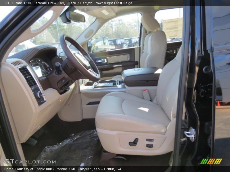 Black / Canyon Brown/Light Frost Beige 2013 Ram 1500 Laramie Crew Cab