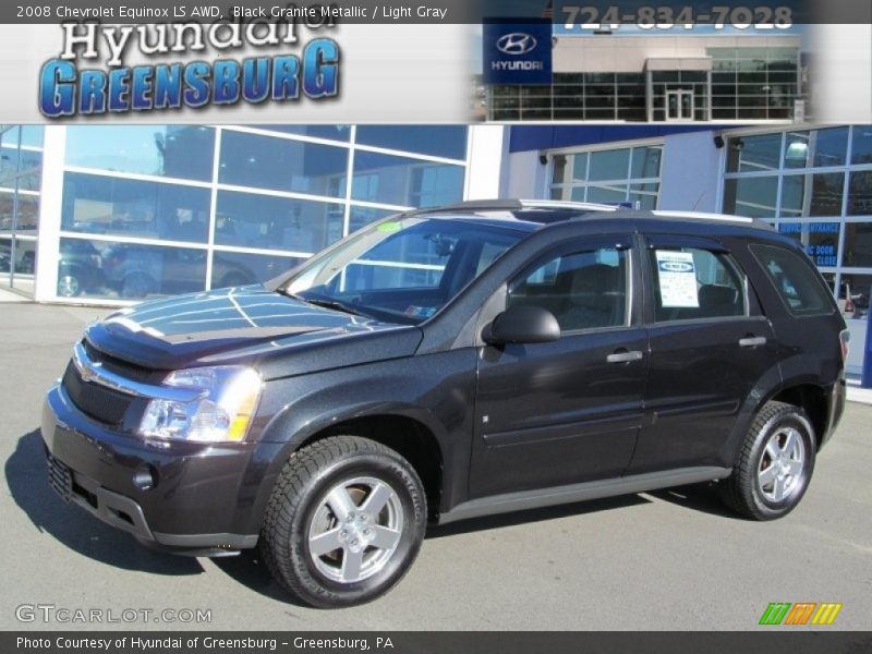 Black Granite Metallic / Light Gray 2008 Chevrolet Equinox LS AWD