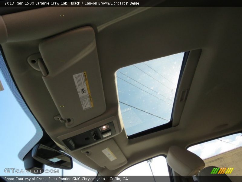 Black / Canyon Brown/Light Frost Beige 2013 Ram 1500 Laramie Crew Cab