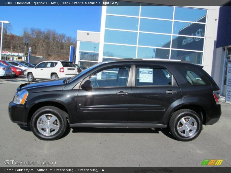 Black Granite Metallic / Light Gray 2008 Chevrolet Equinox LS AWD