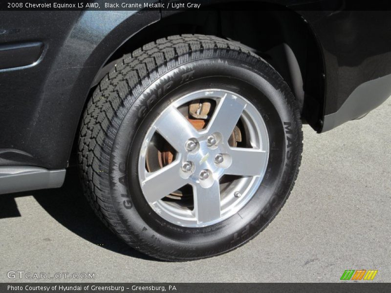 Black Granite Metallic / Light Gray 2008 Chevrolet Equinox LS AWD