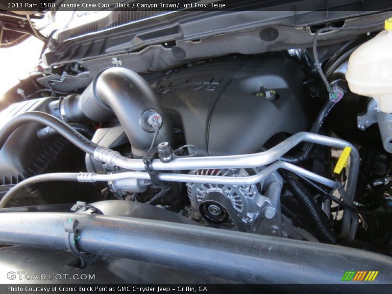 Black / Canyon Brown/Light Frost Beige 2013 Ram 1500 Laramie Crew Cab