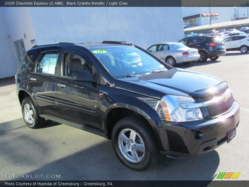 Black Granite Metallic / Light Gray 2008 Chevrolet Equinox LS AWD