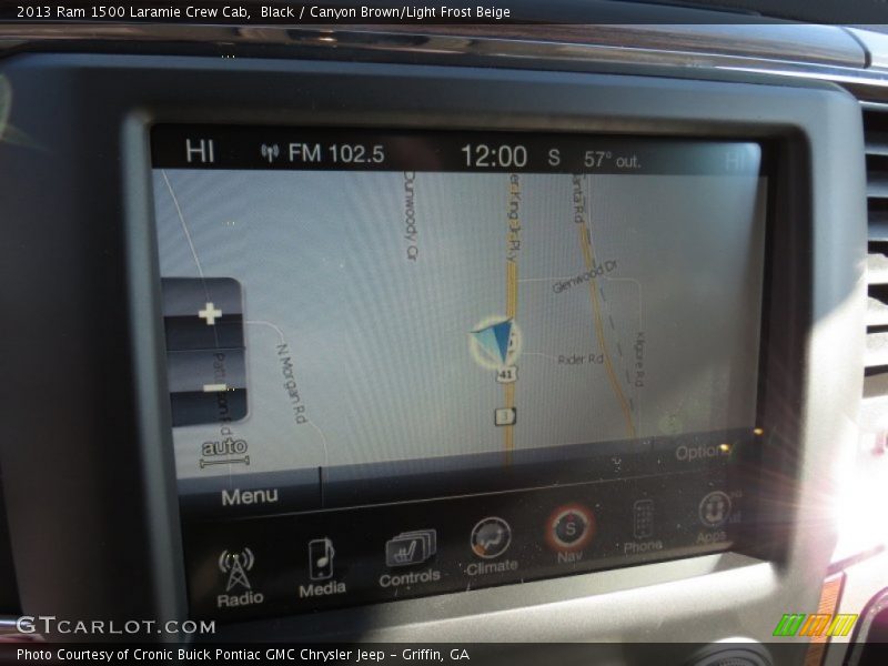 Black / Canyon Brown/Light Frost Beige 2013 Ram 1500 Laramie Crew Cab