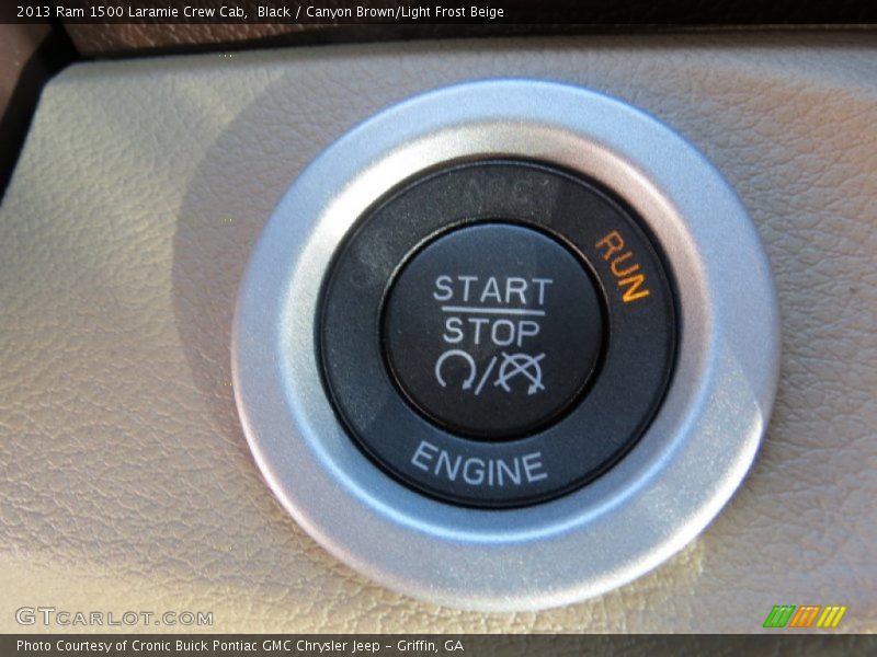 Black / Canyon Brown/Light Frost Beige 2013 Ram 1500 Laramie Crew Cab