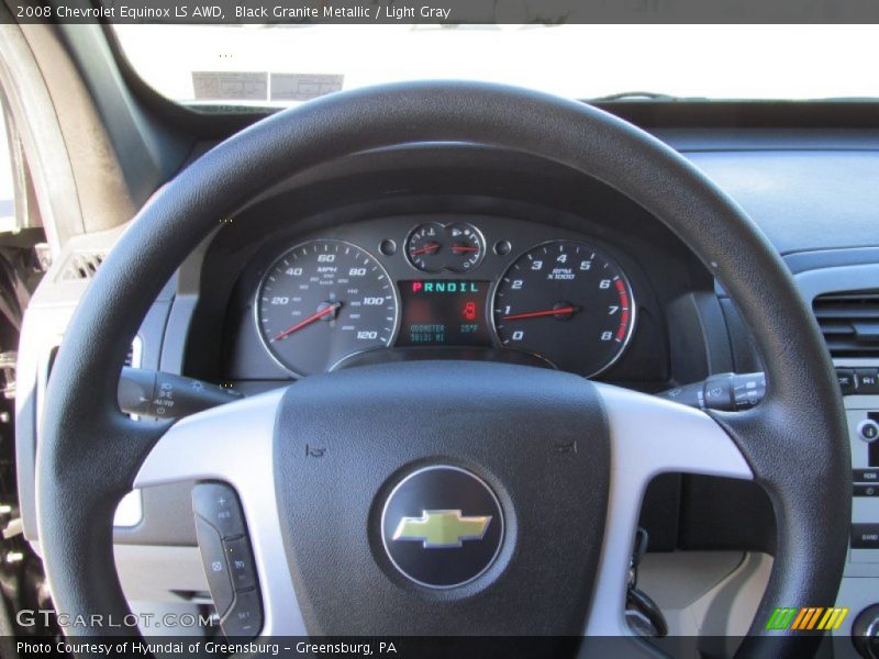 Black Granite Metallic / Light Gray 2008 Chevrolet Equinox LS AWD