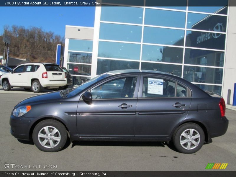 Charcoal Gray / Gray 2008 Hyundai Accent GLS Sedan