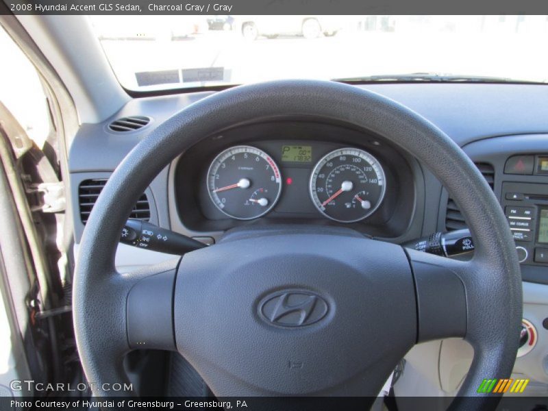 Charcoal Gray / Gray 2008 Hyundai Accent GLS Sedan