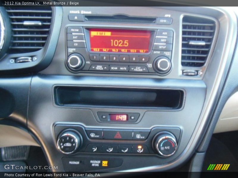 Metal Bronze / Beige 2012 Kia Optima LX