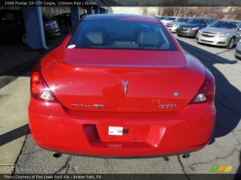 Crimson Red / Ebony 2006 Pontiac G6 GTP Coupe