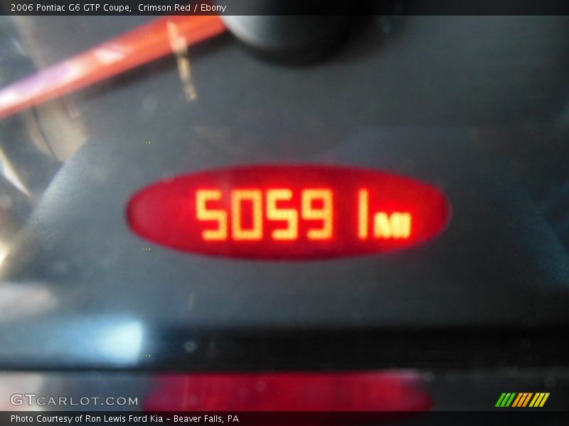 Crimson Red / Ebony 2006 Pontiac G6 GTP Coupe