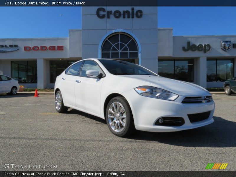 Bright White / Black 2013 Dodge Dart Limited