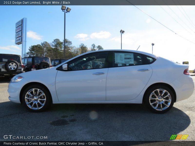 Bright White / Black 2013 Dodge Dart Limited