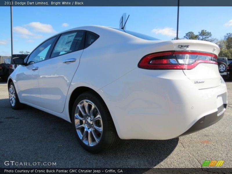 Bright White / Black 2013 Dodge Dart Limited