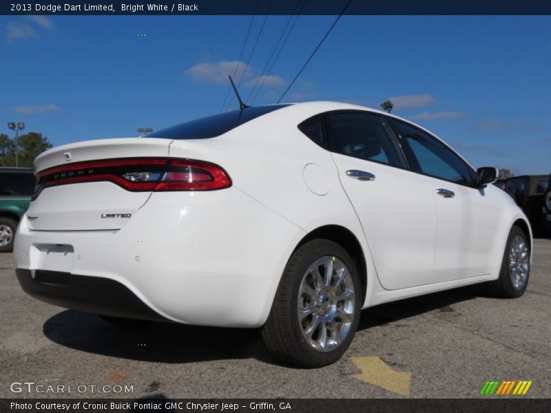 Bright White / Black 2013 Dodge Dart Limited