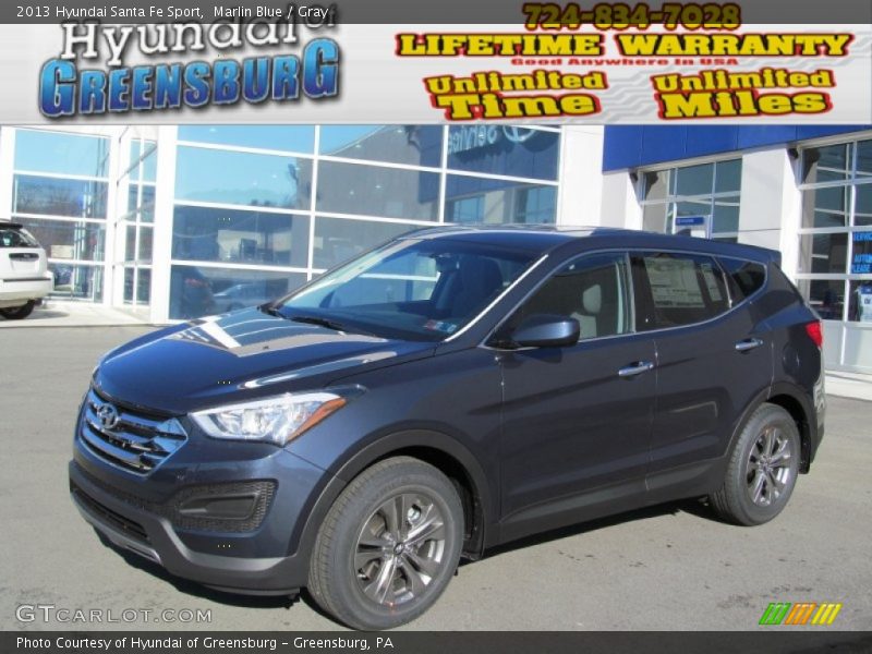 Marlin Blue / Gray 2013 Hyundai Santa Fe Sport