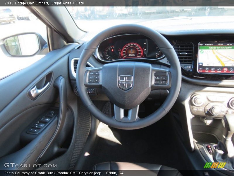 Bright White / Black 2013 Dodge Dart Limited