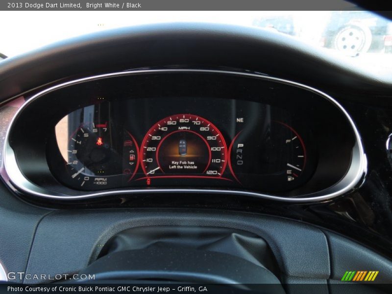 Bright White / Black 2013 Dodge Dart Limited