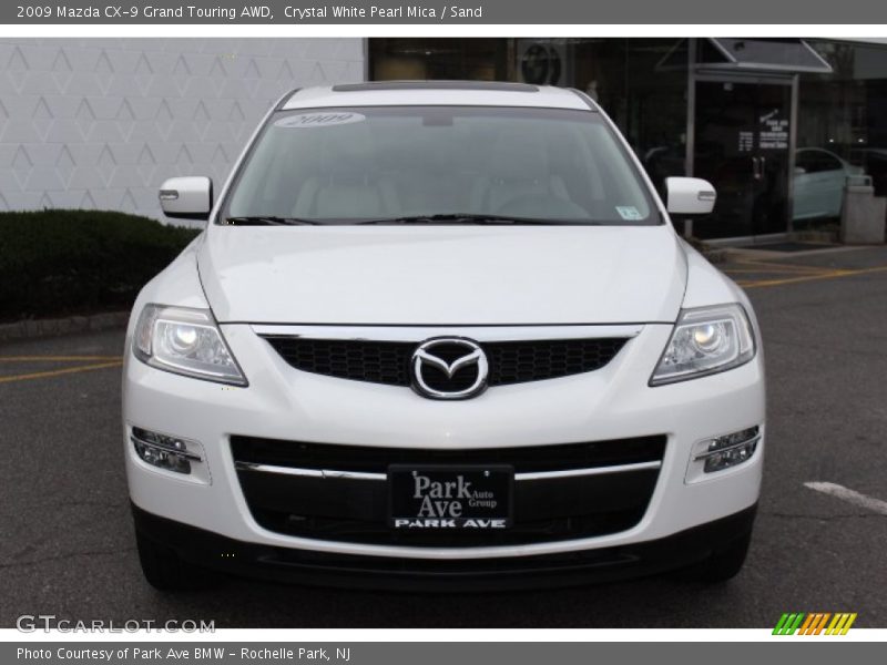 Crystal White Pearl Mica / Sand 2009 Mazda CX-9 Grand Touring AWD