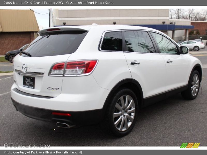 Crystal White Pearl Mica / Sand 2009 Mazda CX-9 Grand Touring AWD