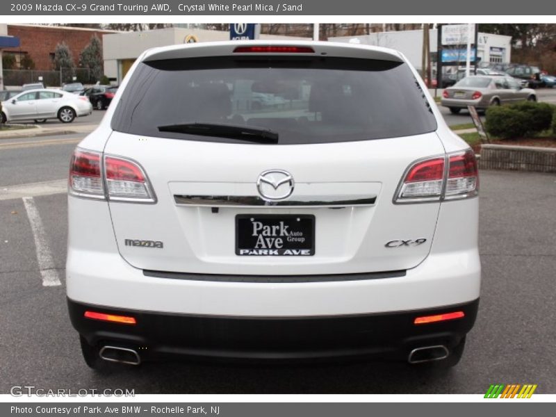 Crystal White Pearl Mica / Sand 2009 Mazda CX-9 Grand Touring AWD