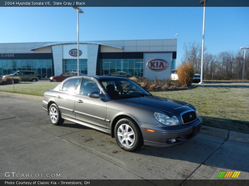 Slate Gray / Black 2004 Hyundai Sonata V6