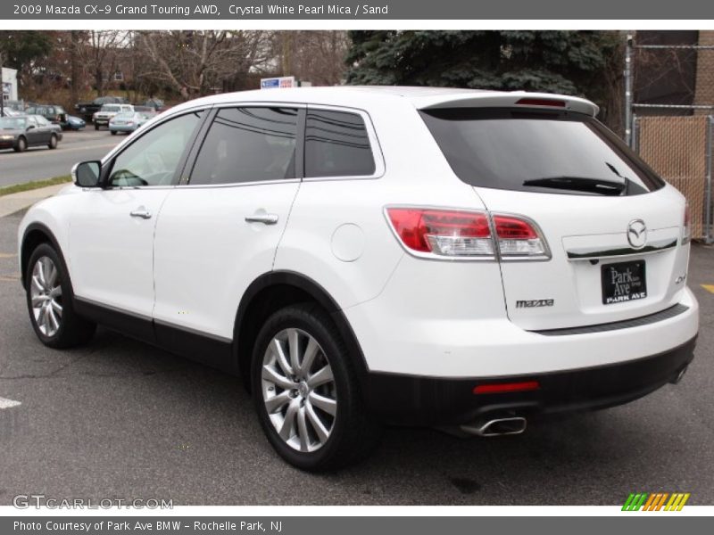 Crystal White Pearl Mica / Sand 2009 Mazda CX-9 Grand Touring AWD