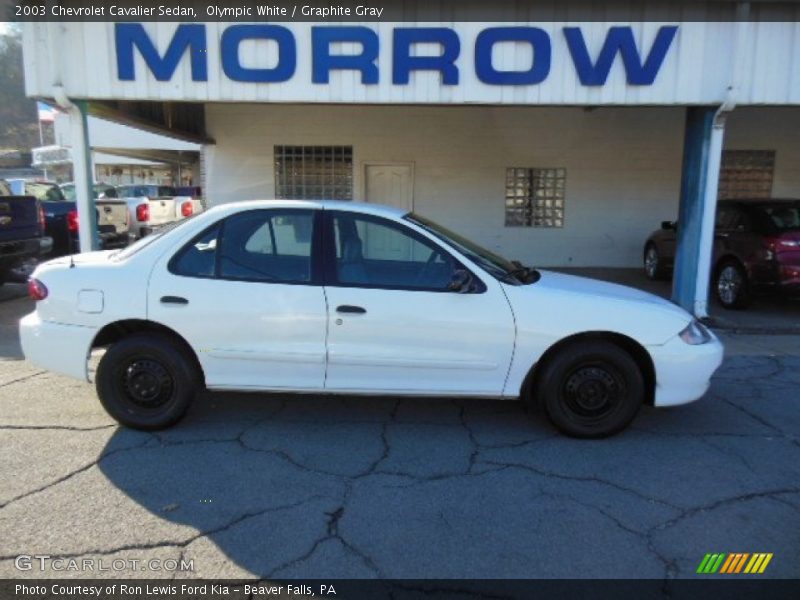 Olympic White / Graphite Gray 2003 Chevrolet Cavalier Sedan