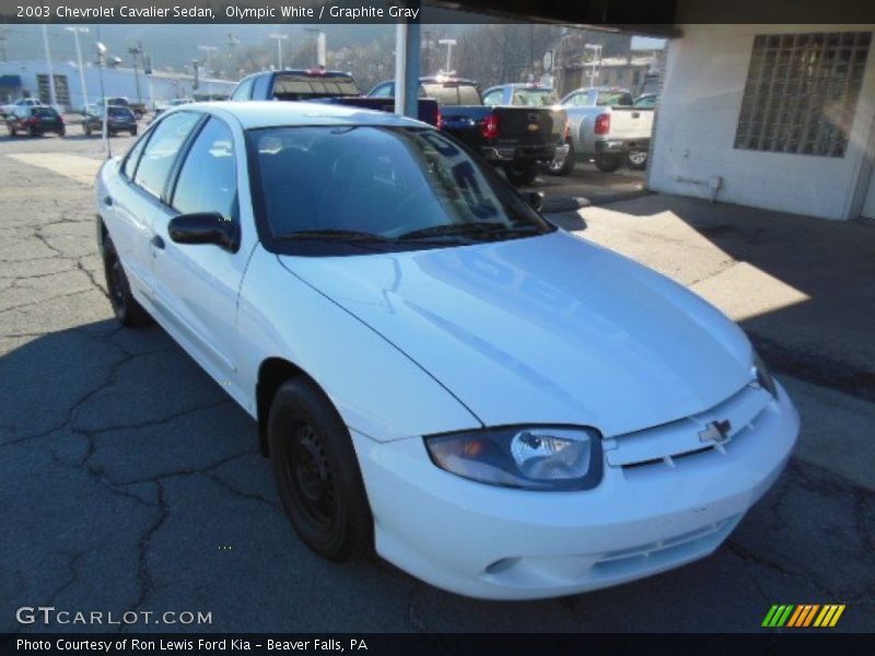 Olympic White / Graphite Gray 2003 Chevrolet Cavalier Sedan