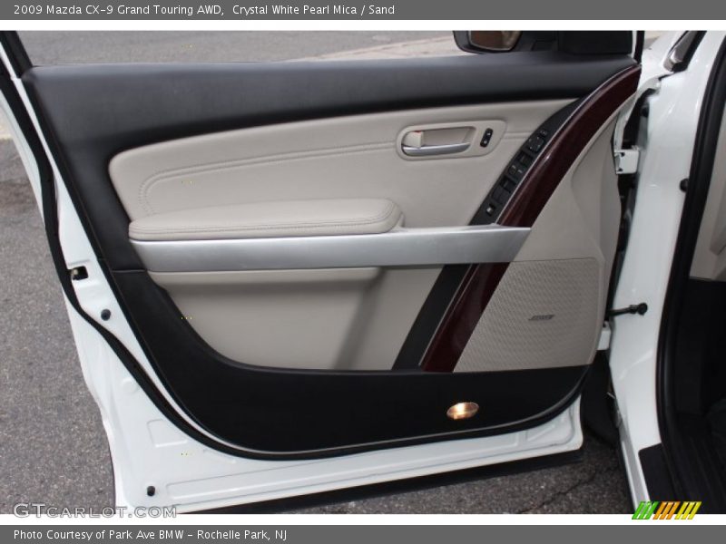 Crystal White Pearl Mica / Sand 2009 Mazda CX-9 Grand Touring AWD