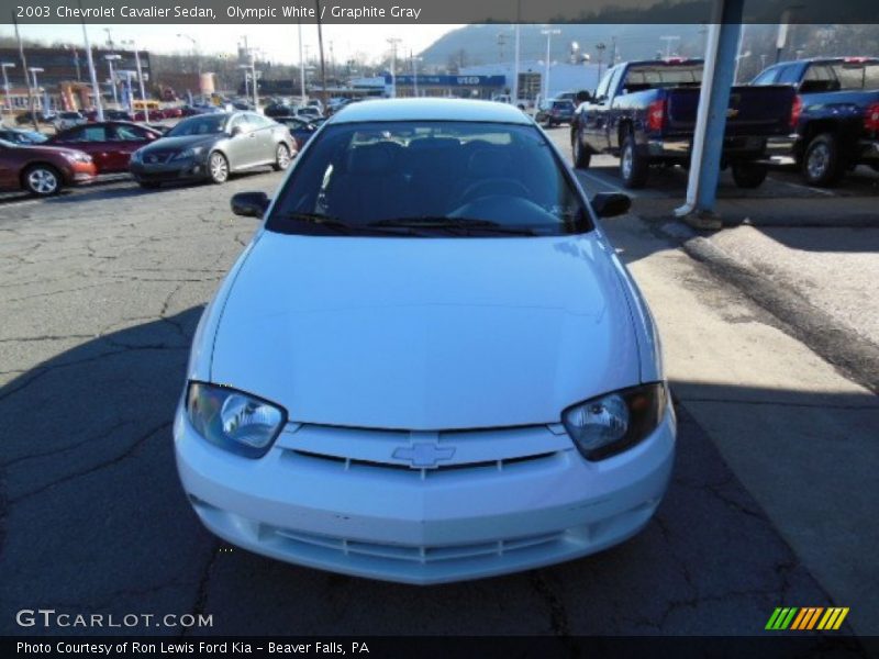 Olympic White / Graphite Gray 2003 Chevrolet Cavalier Sedan