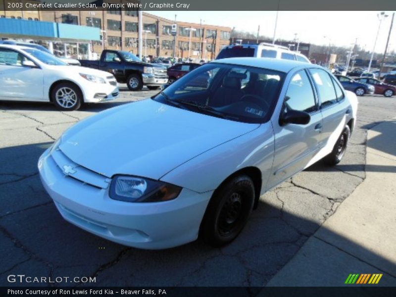 Olympic White / Graphite Gray 2003 Chevrolet Cavalier Sedan