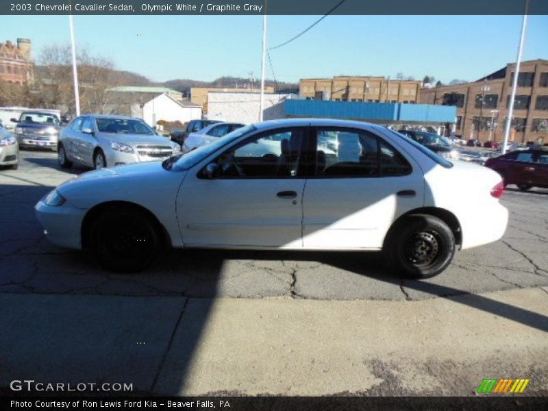 Olympic White / Graphite Gray 2003 Chevrolet Cavalier Sedan