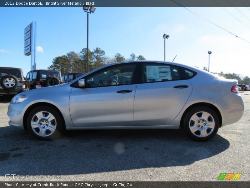 Bright Silver Metallic / Black 2013 Dodge Dart SE
