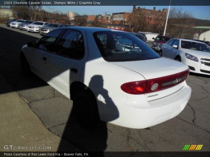 Olympic White / Graphite Gray 2003 Chevrolet Cavalier Sedan