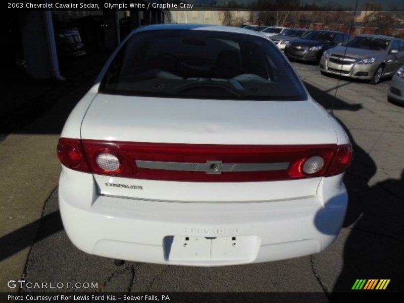 Olympic White / Graphite Gray 2003 Chevrolet Cavalier Sedan