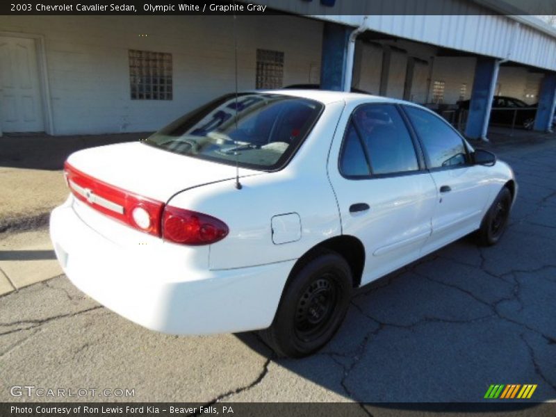Olympic White / Graphite Gray 2003 Chevrolet Cavalier Sedan