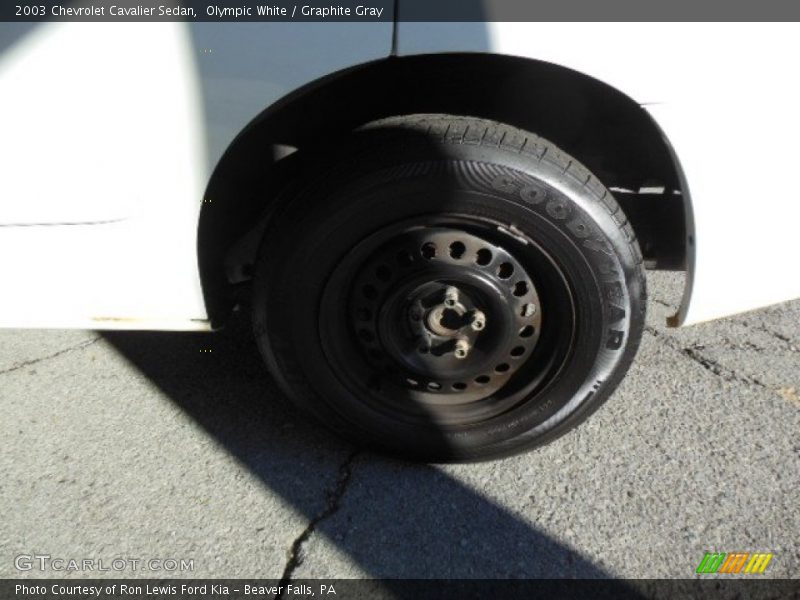 Olympic White / Graphite Gray 2003 Chevrolet Cavalier Sedan